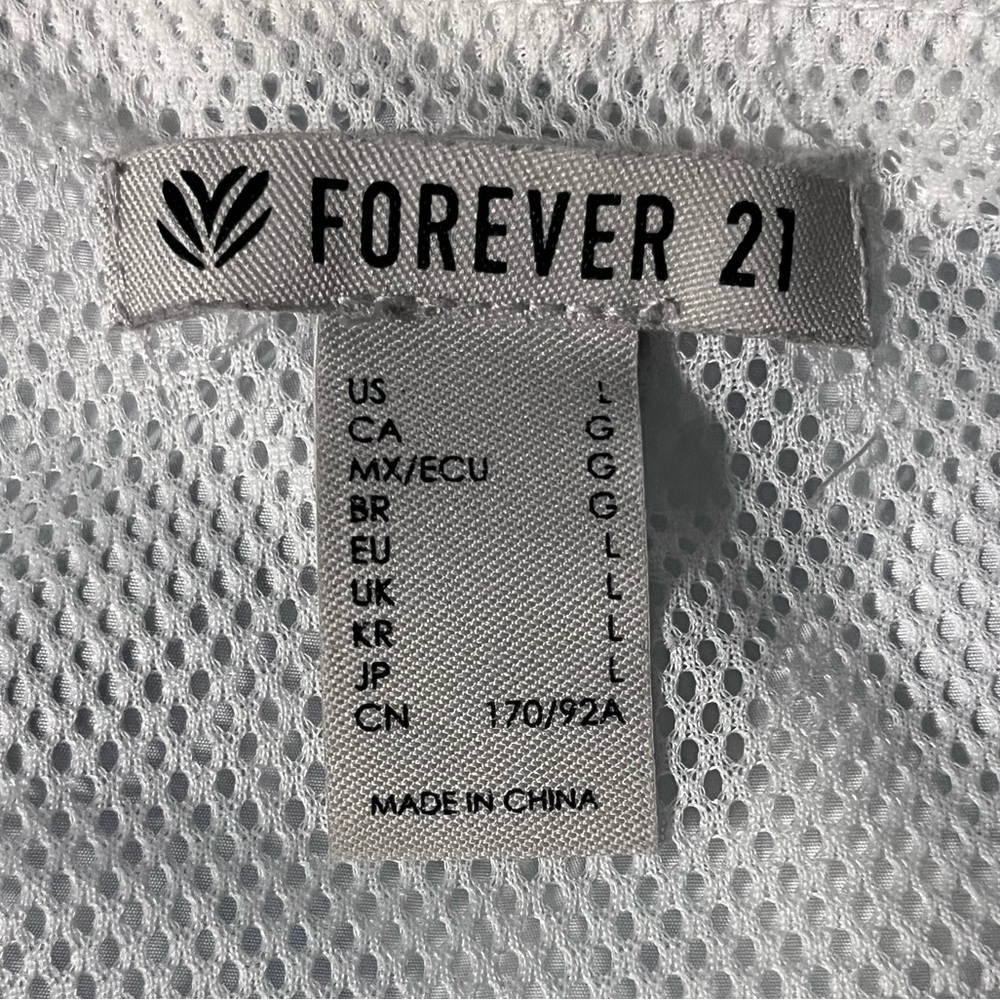Forever 21 Brand, Zip-Up Hooded Windbreaker, Size L, Women - Picture 3 of 4